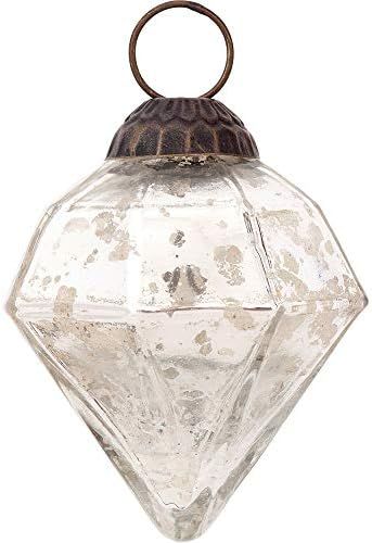 Luna Bazaar Mercury Glass Small Ornaments (2.25-inch, Silver, Elizabeth Design) - Great Gift Idea... | Amazon (US)