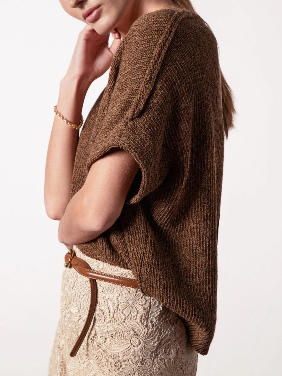 Women's Gaia Marled Tee in Terra Marl | Brochu Walker | Brochu Walker