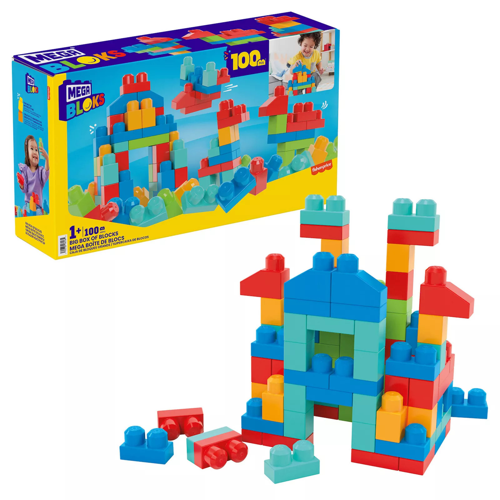 Mega Bloks First Builders Big Box of Blocks Building Toy (100-pc.), Multi | Kohl's