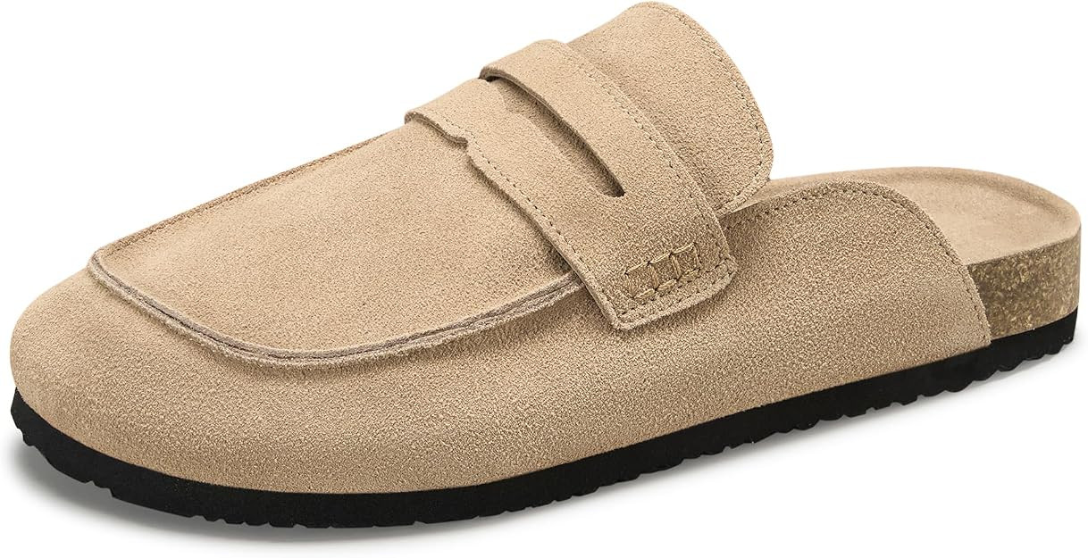 100% Genuine Leather Clogs for Women Non-Slip Platform Mules & Suede Clogs for Women Comfort Slip... | Amazon (US)