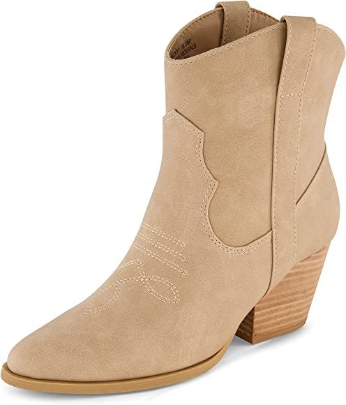 CUSHIONAIRE Women's Rocky Western boot with stitch detailing and Memory Foam padding, Wide Widths... | Amazon (US)