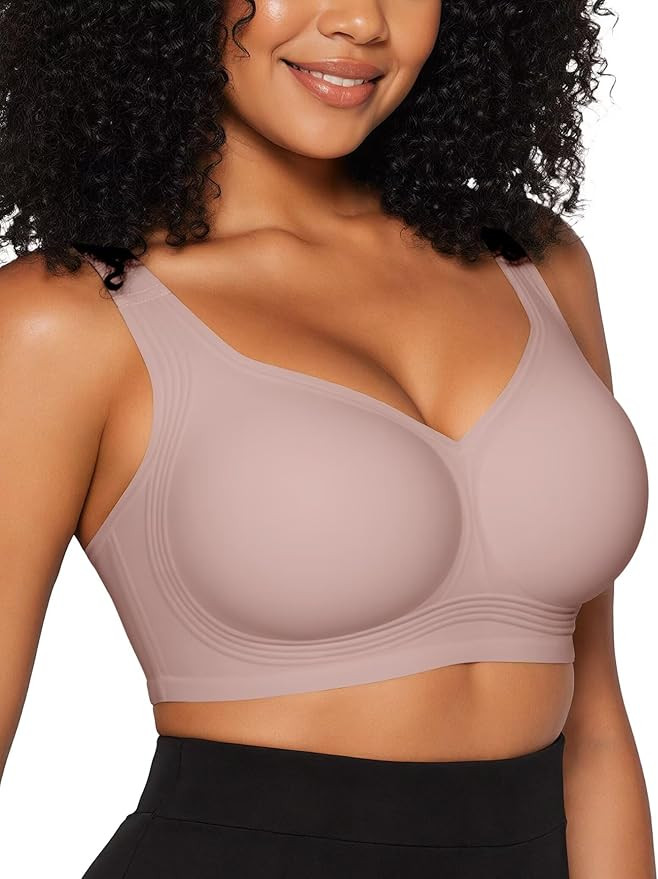 Vertvie Jelly Bras for Women Plus Size Minimizer Soft Wireless Push Up Bra Full Supportive Older ... | Amazon (US)