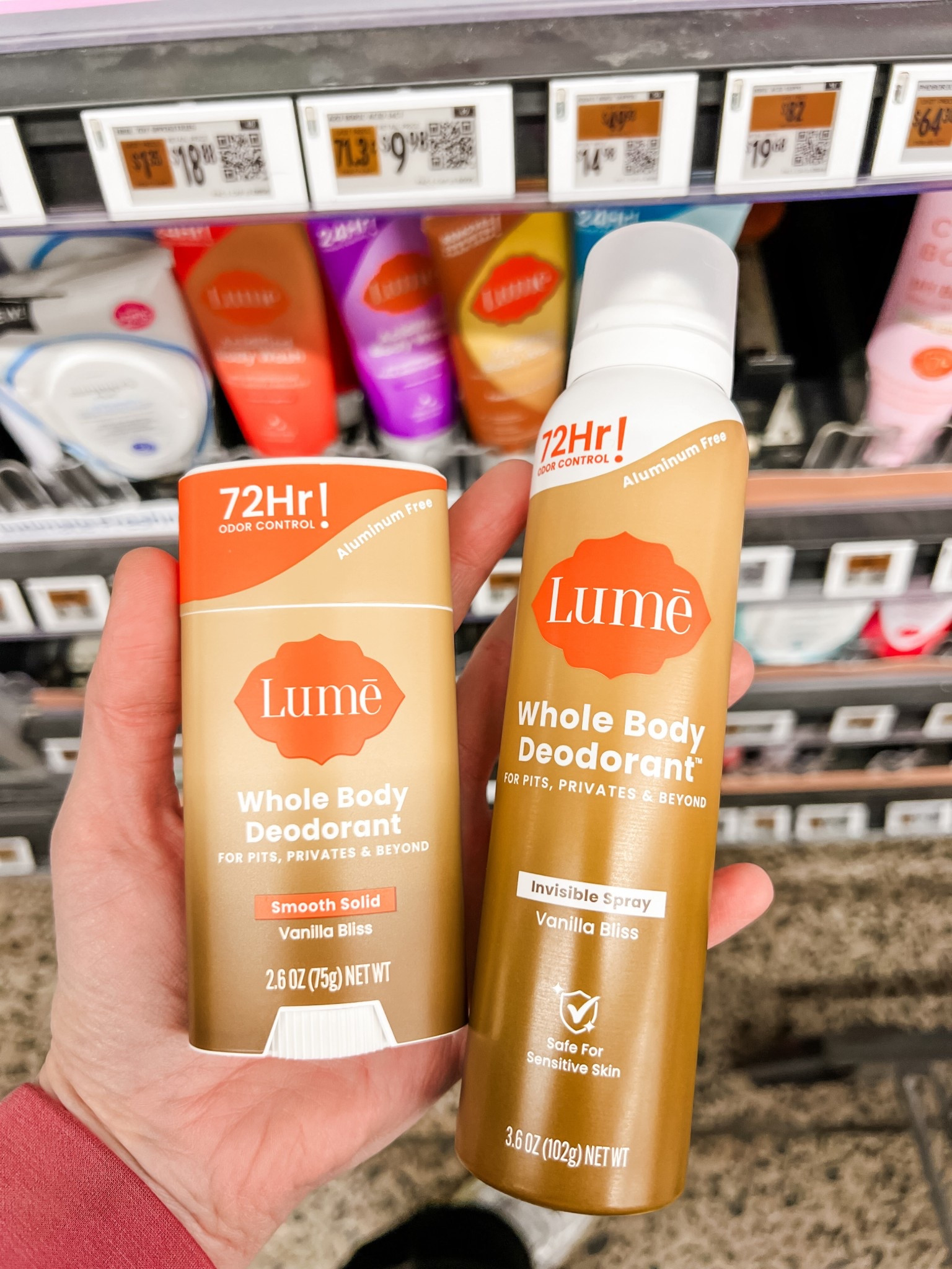 Lume whole body deodorant is now at Walmart! I love the Vanilla Bliss scent; a little swipe lasts and lasts. #lumepartner