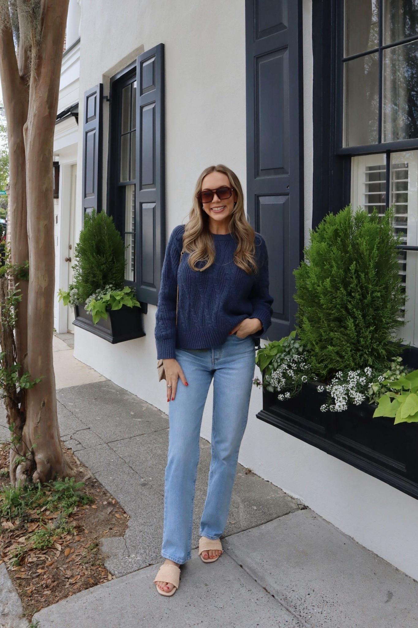 Abercrombie blue sweater, Levi light wash denim spring outfit 

#LTKootd #LTKdayinmylife