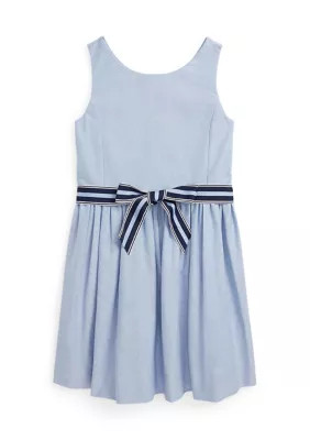 Girls 2-6x Cotton Oxford Dress | Belk