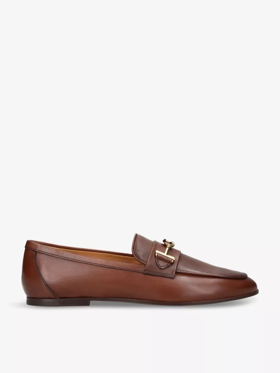 Cuoio 79A chain-embellished leather loafers | Selfridges