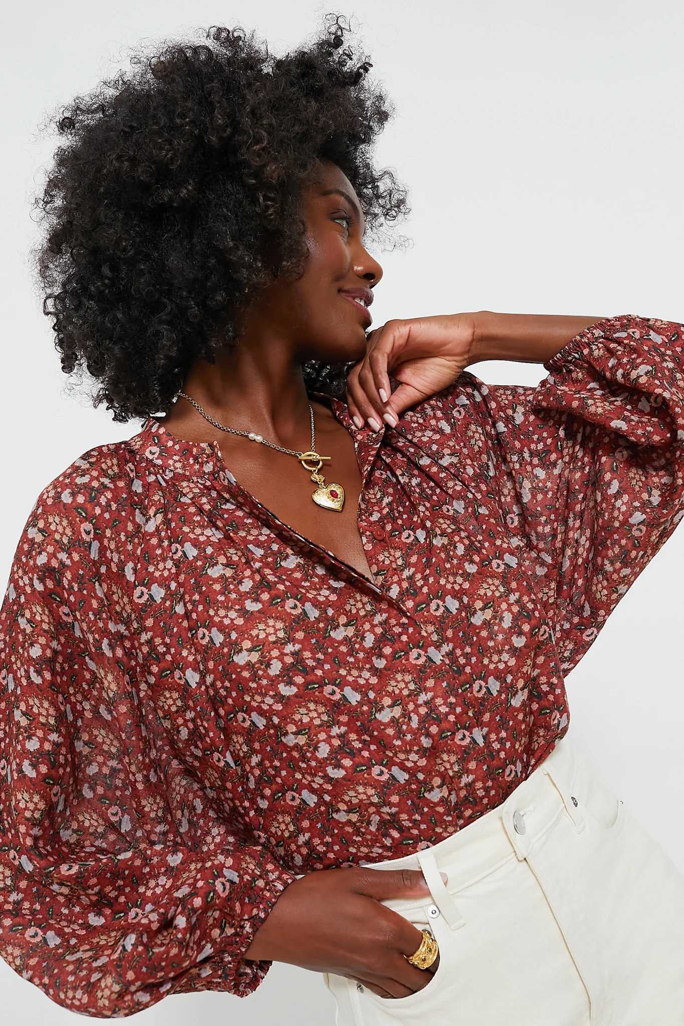 Vermillion Vine Sawyer Blouse | Tuckernuck (US)