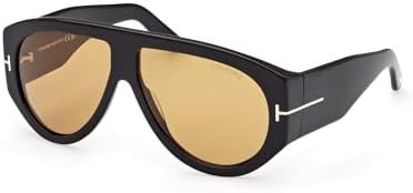 Tom Ford BRONSON FT 1044 Shiny Black/Brown 60/12/140 men Sunglasses | Amazon (US)