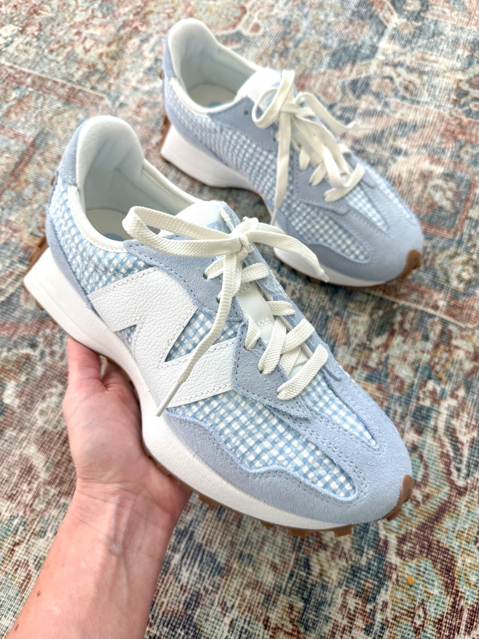 Gingham new balance 

#LTKActive #LTKmomlife #LTKSeasonal