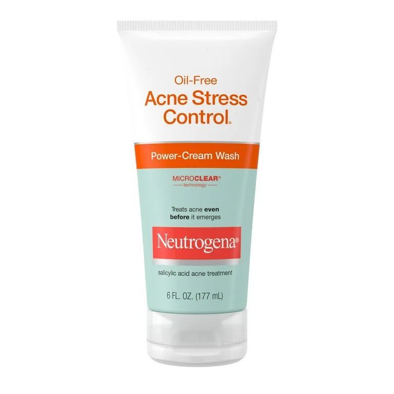 Neutrogena Oil-Free Acne Stress Control Power-Cream Face Wash 6 fl. oz - Walmart.com | Walmart (US)