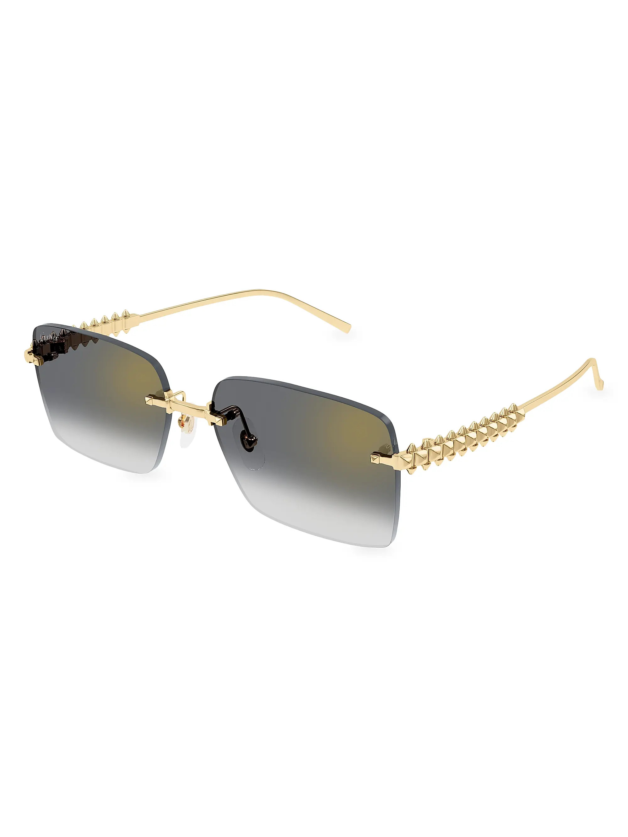 Cartier Clash De Cartier 58MM Rectangular Sunglasses | Saks Fifth Avenue | Saks Fifth Avenue