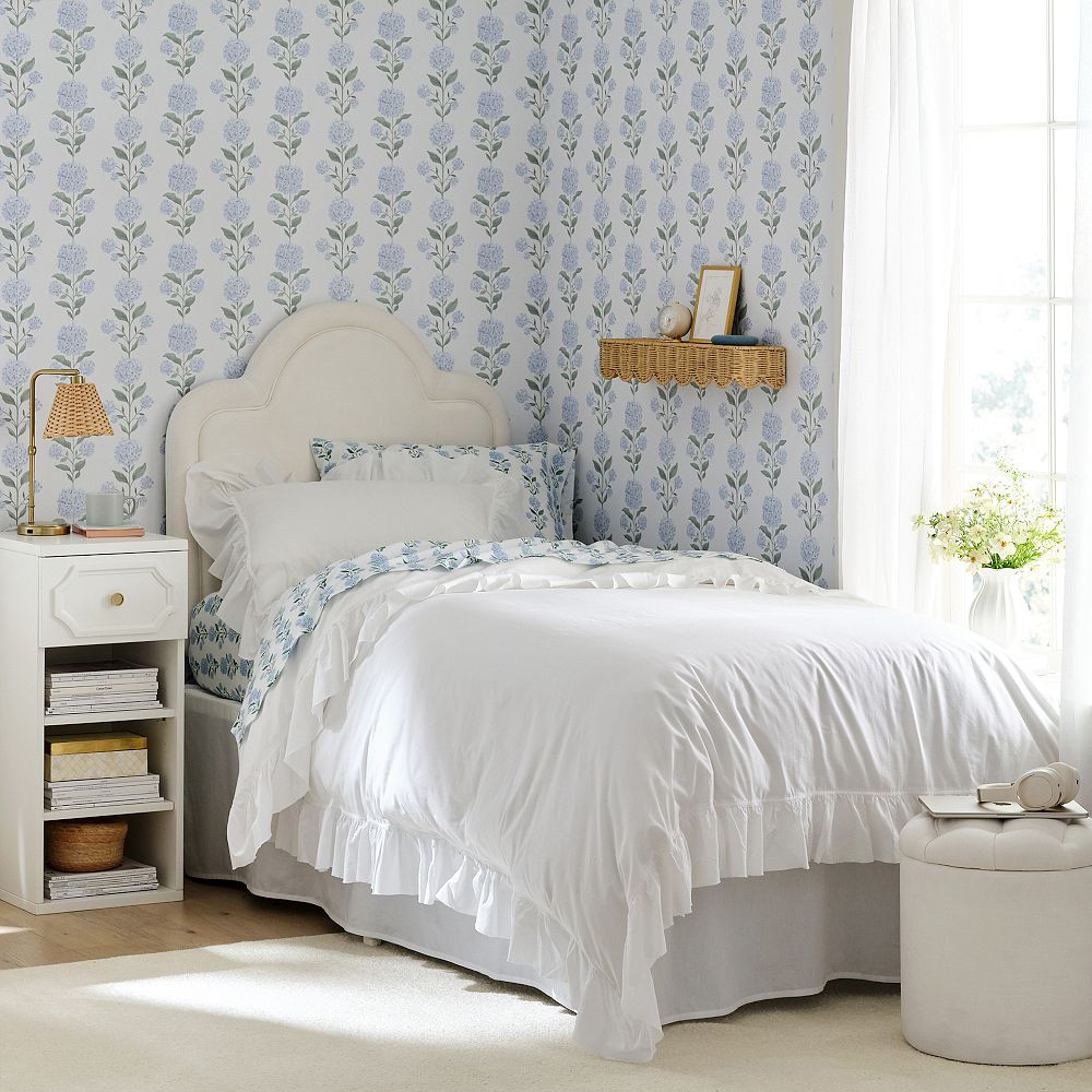 Washed Cotton Ruffle Organic Duvet Cover | Pottery Barn Teen