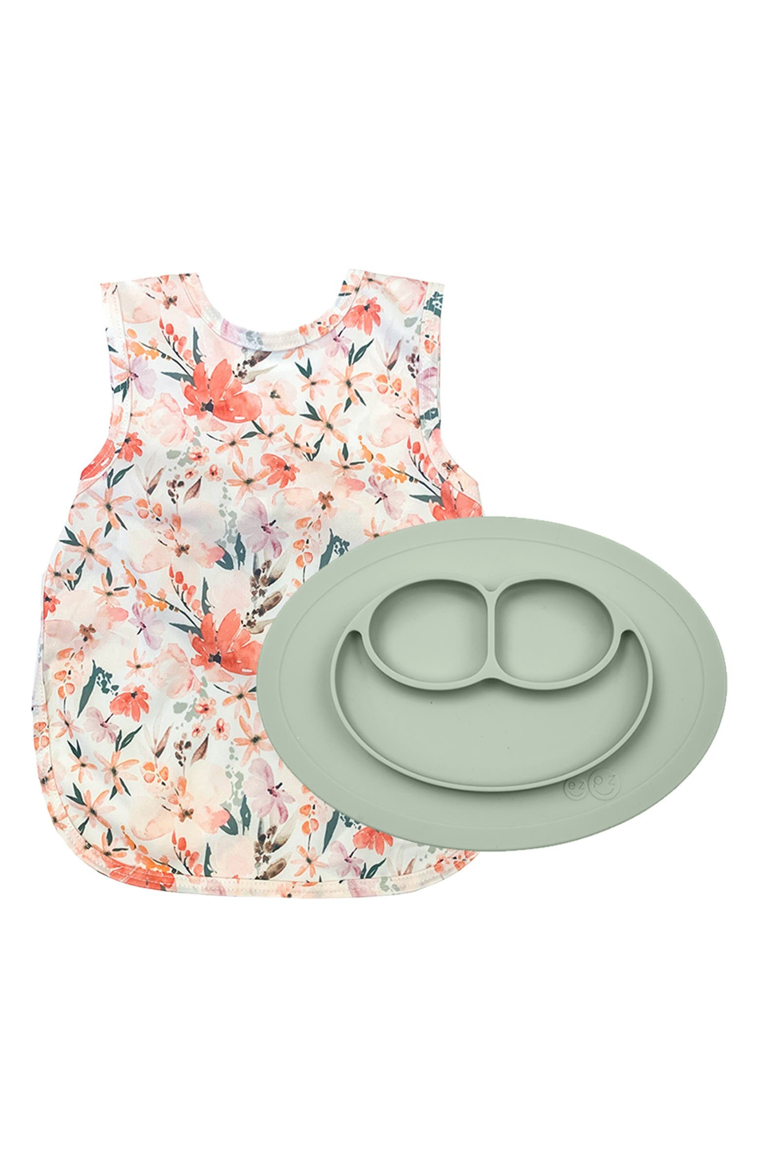 Peachy Dreams Bib Apron & Mini Silicone Feeding Mat | Nordstrom | Nordstrom