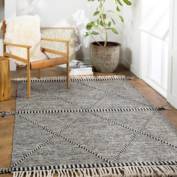 Albury Handmade Flatweave Cotton Gray Rug | Wayfair North America