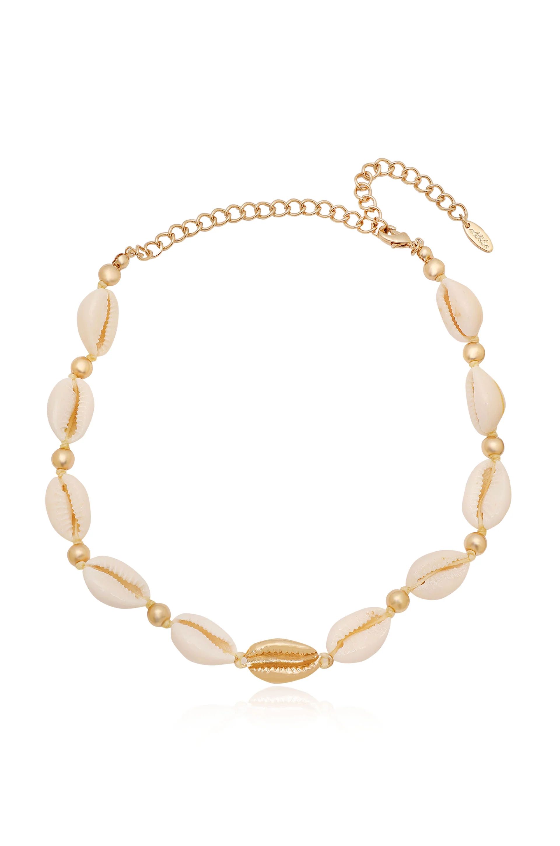 Ettika Jewelry | Shell & 18kt Gold Plated Necklace | Ettika
