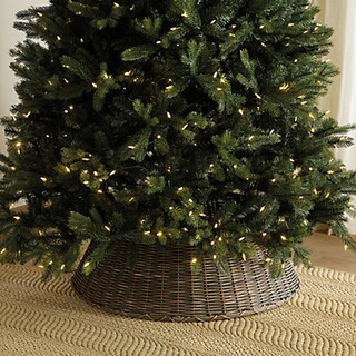 Woven Tree Basket with Gray Wash Finish & Handcrafted Rattan Design | Ballard Designs, Inc.