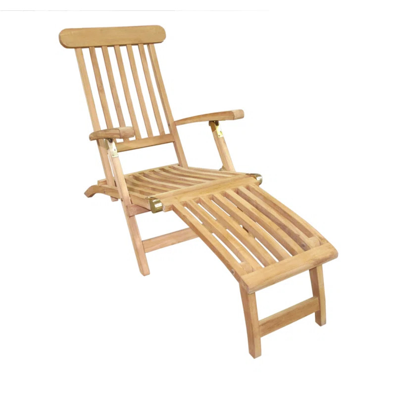 Menendez Outdoor Teak Chaise Lounge | Wayfair North America