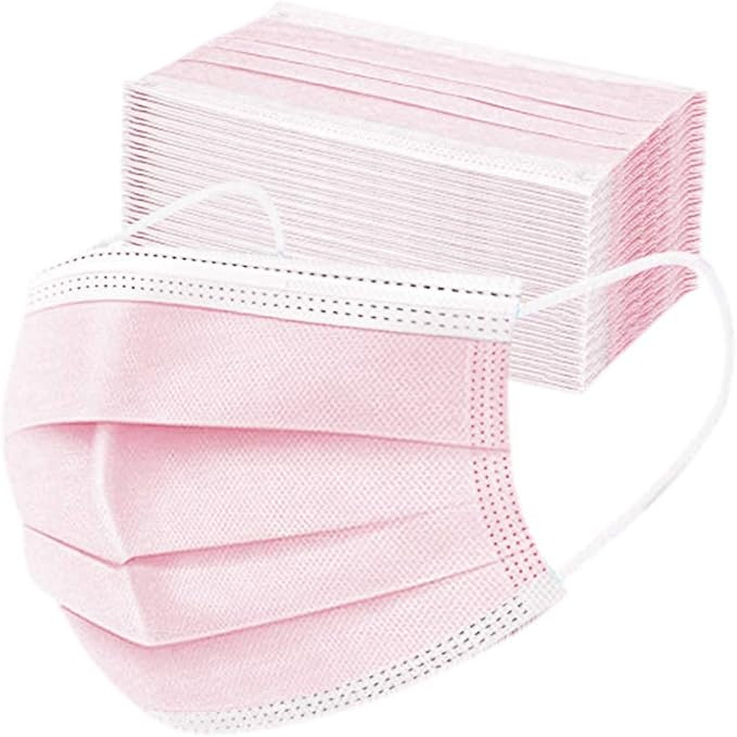 Disposable 3ply Face Mask Elastic Earloop Mouth Face Cover Masks ,Anti-spittle,Protective Dust(Pi... | Amazon (US)