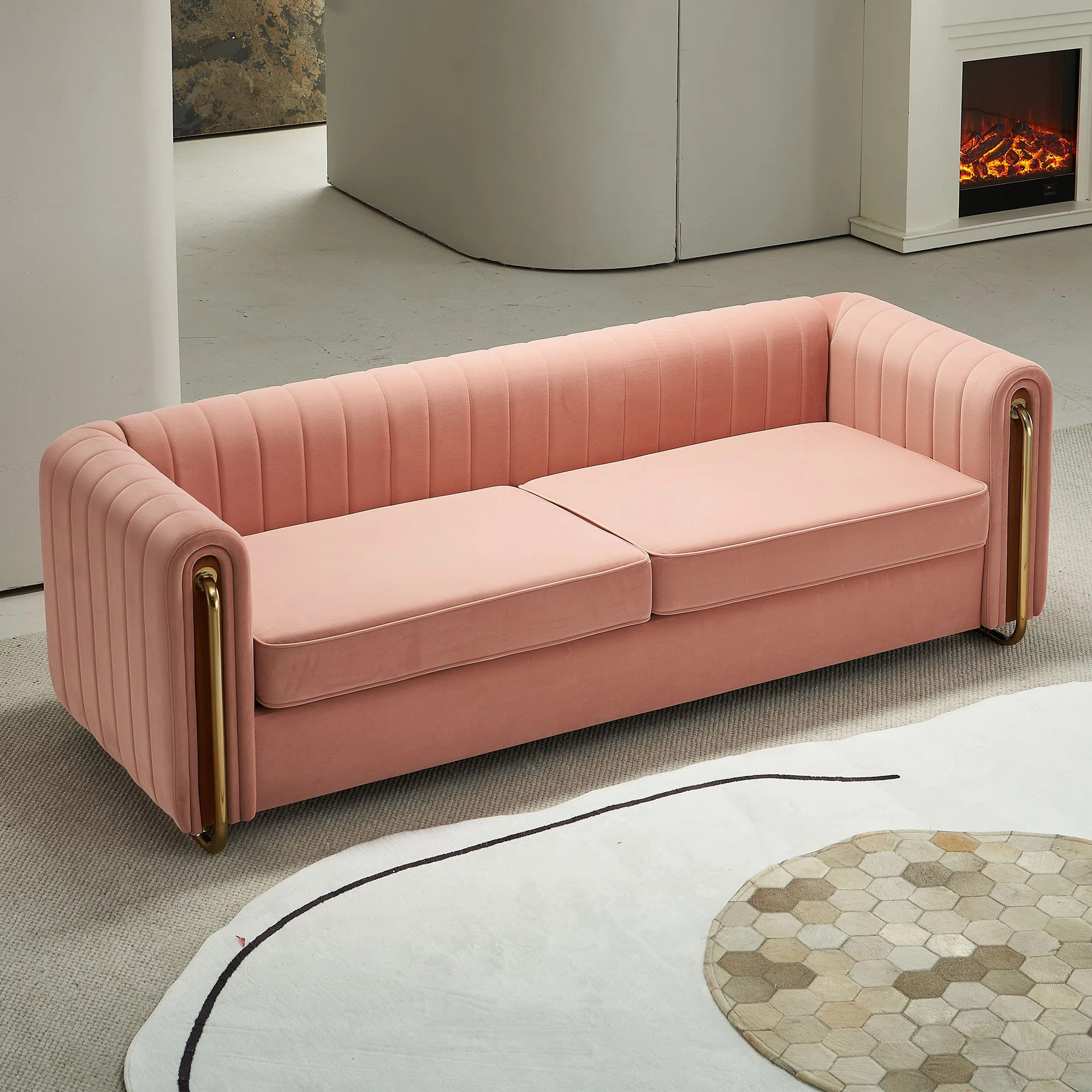 84.25'' Velvet Sofa | Wayfair North America