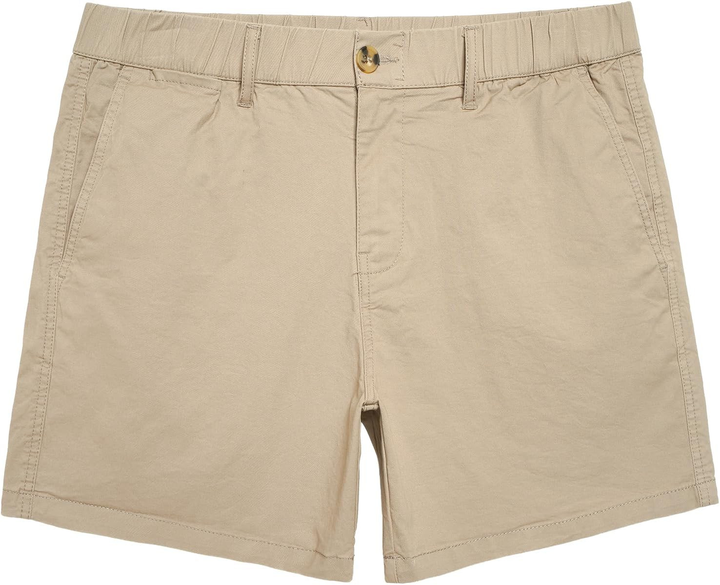 maamgic Men's Classic Fit 5" Cotton Casual Khaki Shorts with Multi-Pocket | Amazon (US)