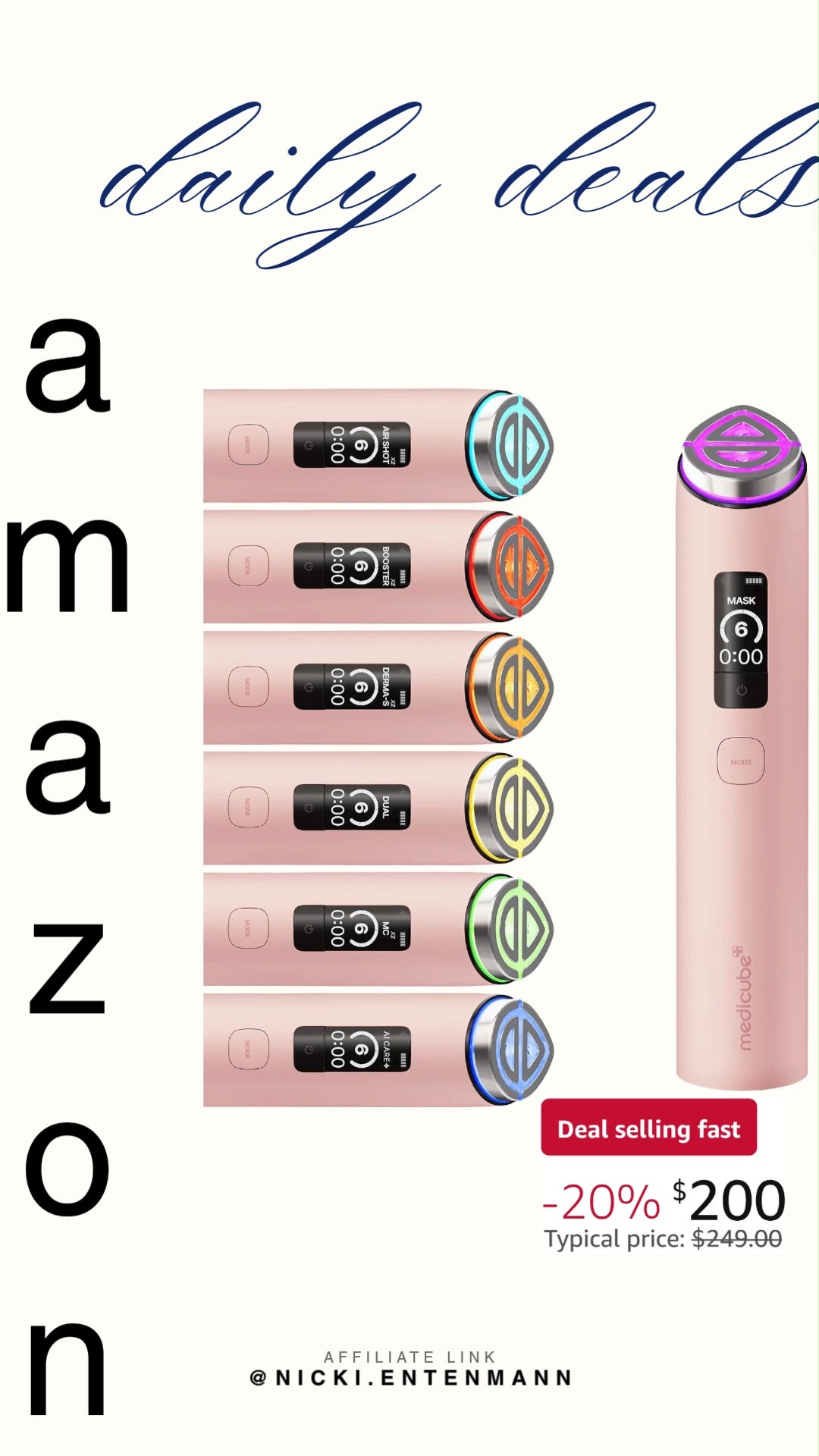 Glow up with medicube Booster Pro X2 7 in 1 Beauty Device crafted for radiant skin and confidence. Perfect for daily care, it blends innovation, hydration, and results seamlessly. #medicube #boosterprox2 #beautydevice #skincaretools #glowingskin #facialcare #beautyessentials #selfcaretools #amazonfinds #shoppingdeal ✨🌸💆‍♀️ 

 #LTKselfcare #LTKSaleAlert #LTKBeauty