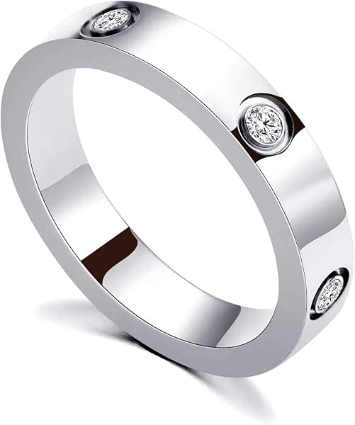 PDWZNBA Love Friendship Ring 18K Gold-Plated Stainless Steel Promise Ring Wedding Band Jewelry Bi... | Amazon (US)