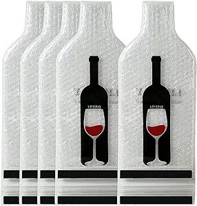 5 Pack Reusable Wine Bag for Travel Wine Bottle Protector Sleeve for Airplane Car Cruise Protecti... | Amazon (US)