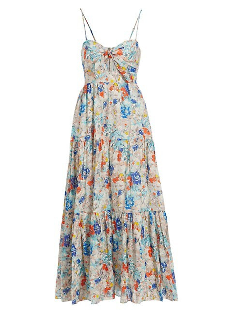 Clover Tie-Front Midi-Dress | Saks Fifth Avenue