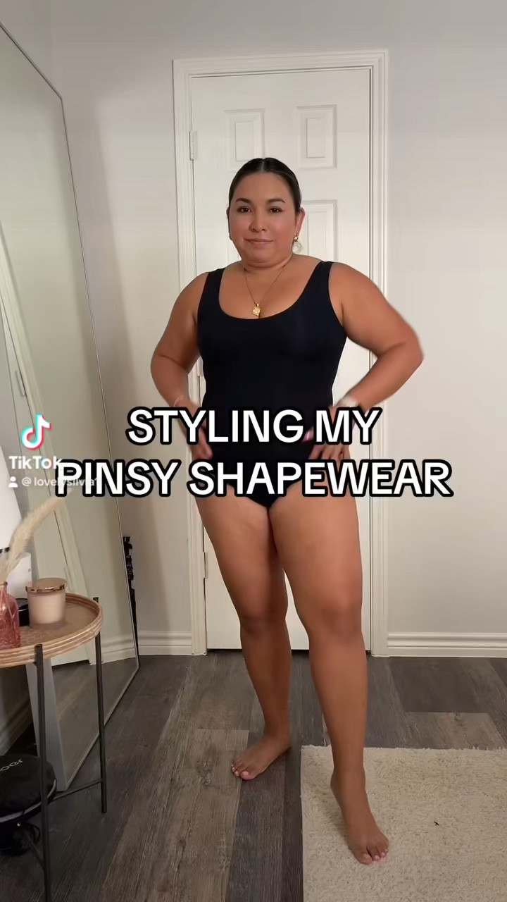Pinsy Shapewear  Scoop Tank Hourglass Shapewear Cheeky Bodysuit
