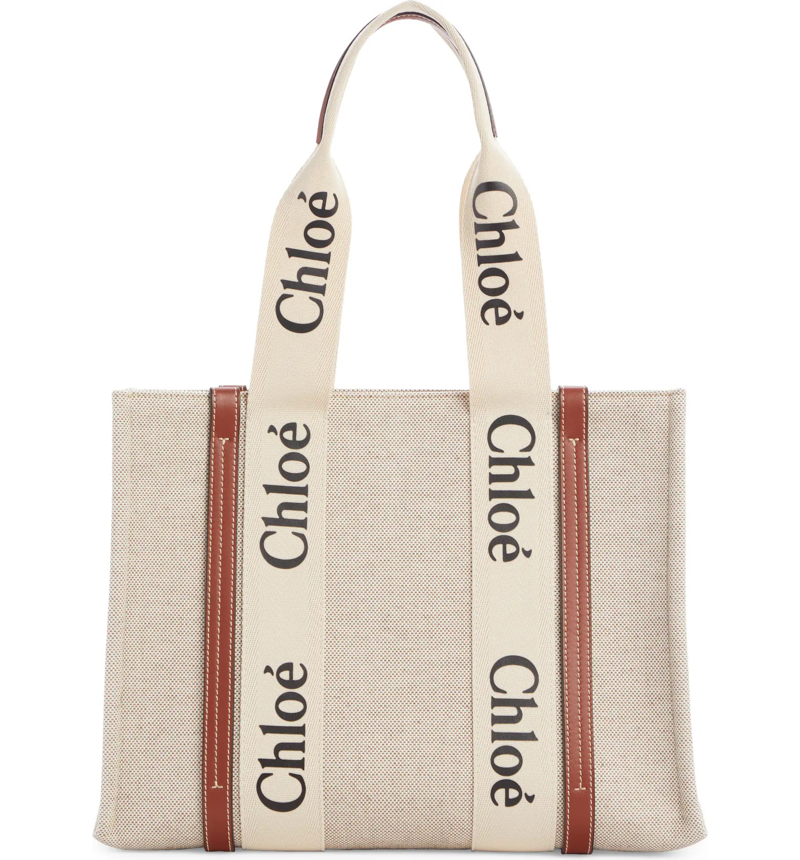 Chloé Medium Woody Logo Strap Canvas Tote | Nordstrom | Nordstrom