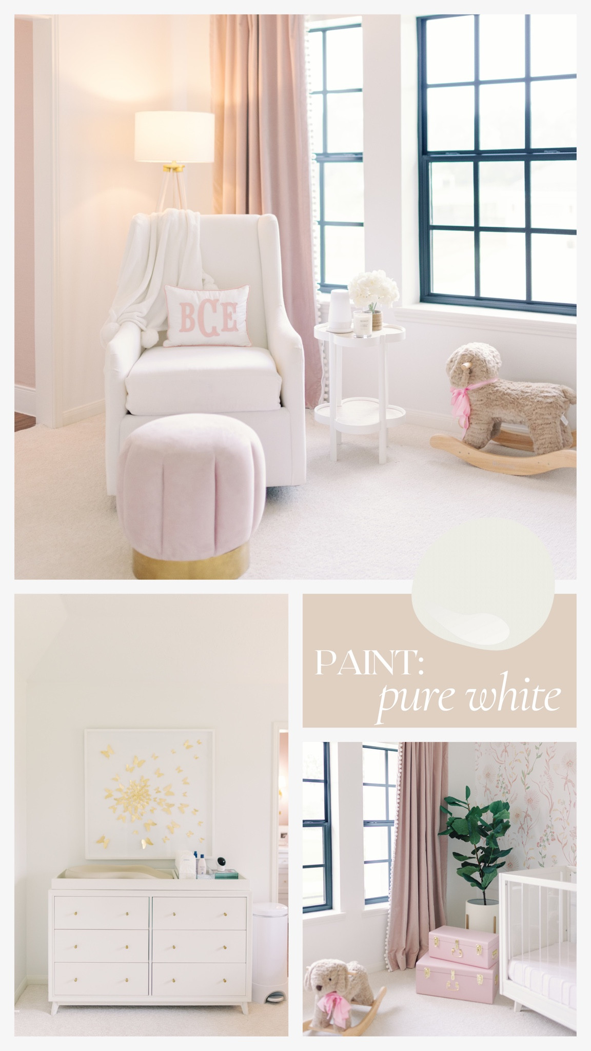 Sharing Brooklyn’s nursery at our new home! Love the way her room came out! We used Sherwin Williams Pure White on the walls, Nestig Flora wallpaper, and Pale Rose grass cloth wallpaper in her bathroom. 

Nursery, baby girl room, baby girl, home decor, baby room, new home, home update, remodel 

#LTKHome #LTKKids #LTKBaby