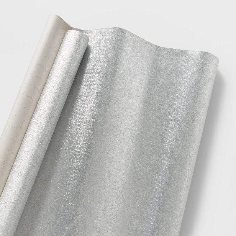 20 sq ft Textured Gift Wrap Silver - Wondershop™ | Target