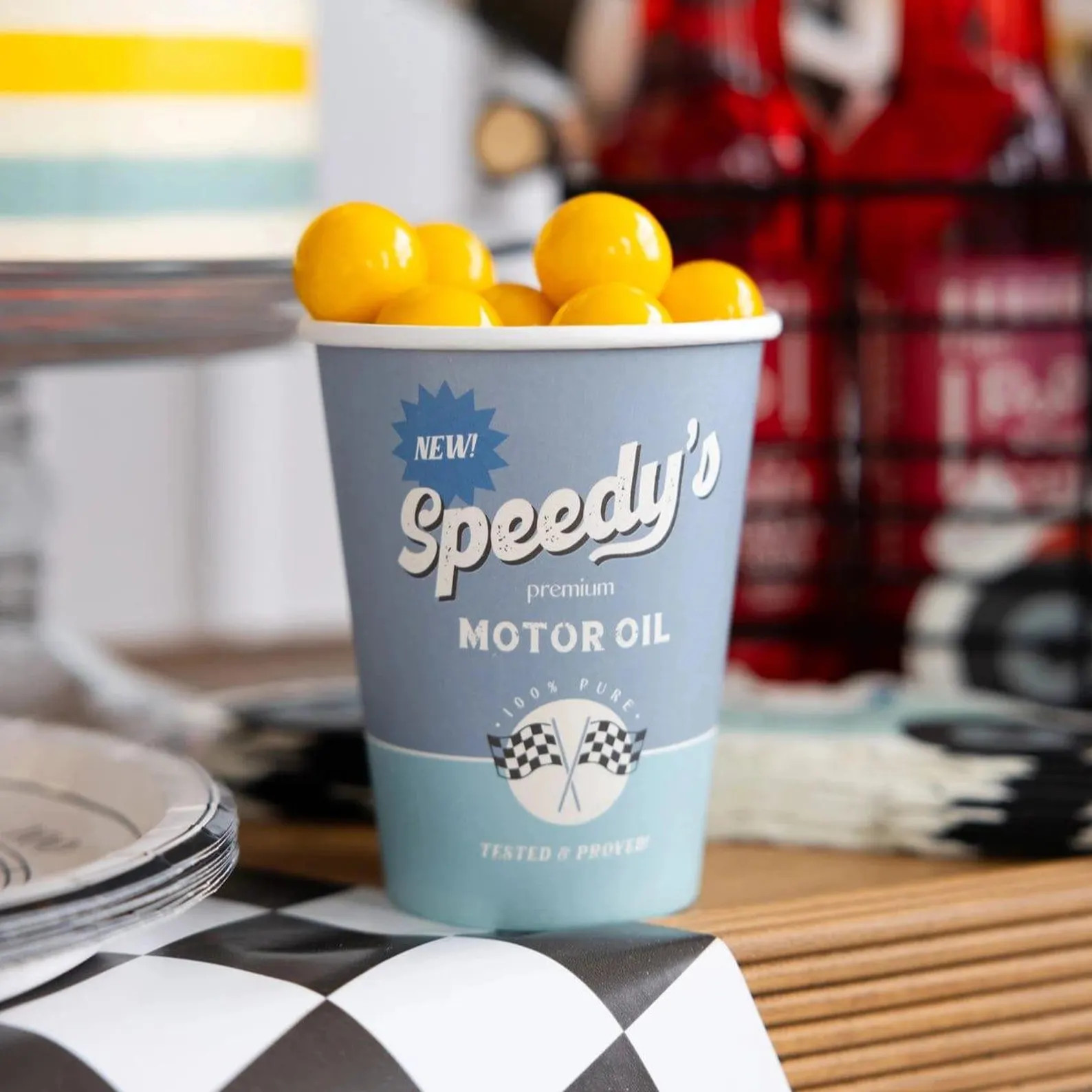 Racing Party Cups x 8, Miles Per Hour - Speedy Paper Cups x 8, Racing theme birthday party suppli... | Etsy (Global)