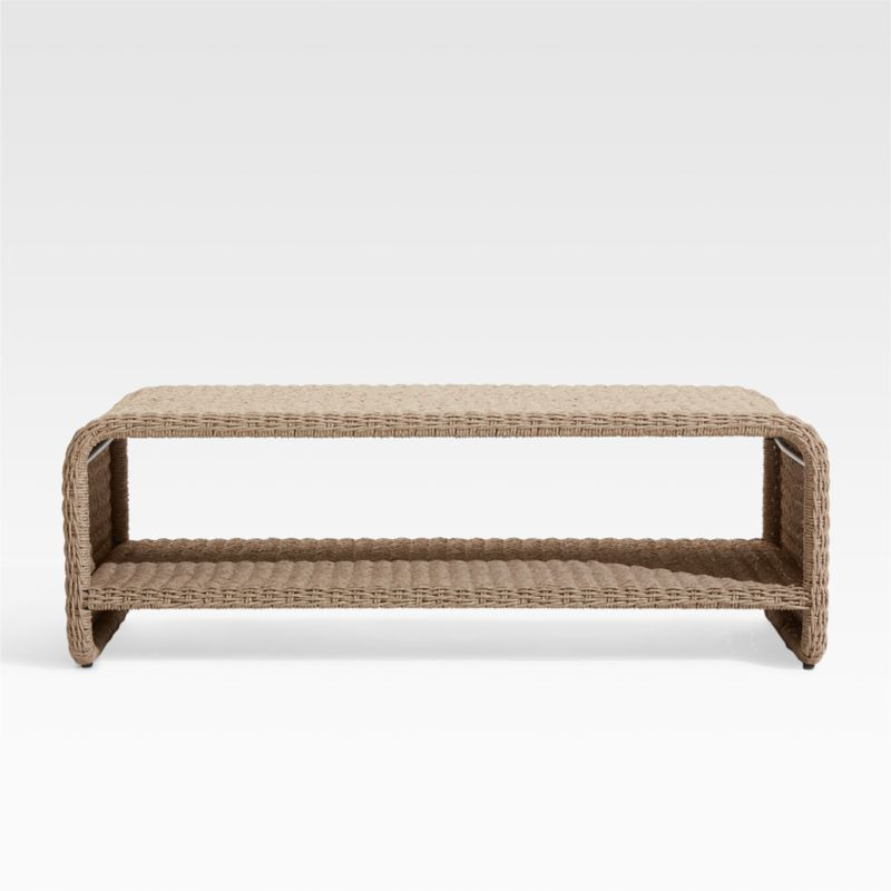 Grotta Outdoor Wicker Coffee Table + Reviews | Crate & Barrel | Crate & Barrel