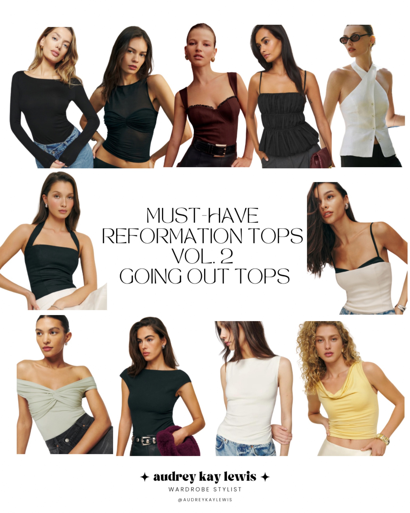 Must-have reformation tops specifically going out tops! 🍸 Shop now because some are on sale!!

These are some of my most worn pieces by clients & I can’t recommend them enough. They are also seasonally versatile enough to style them up for fall outfits 🖤 

I share styling suggestions on my TikTok so be sure to check that out for style inspo 🥰

#LTKSeasonal #LTKsalealert #LTKfindsunder50