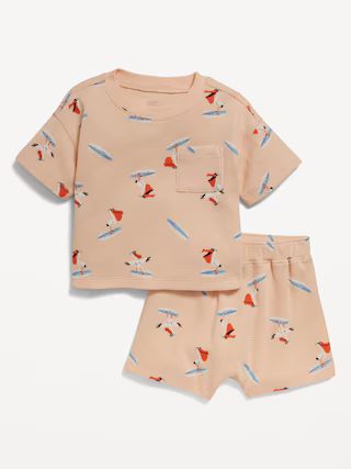 Short-Sleeve Pocket T-Shirt and Shorts Set for Baby | Old Navy (US)