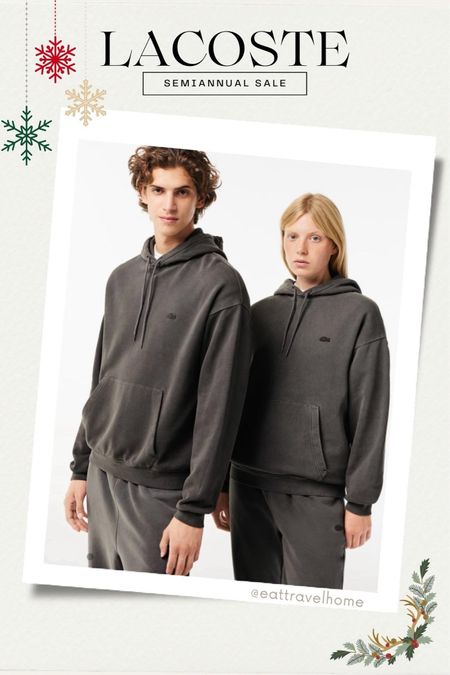 50% off LACOSTE 🩶
Loose Fit Cotton Fleece Jogger Hoodie

Unisex - gray - green -  men- women - lavender - Lacoste - Sweaters & Sweatshirts hoodie and jogger set - button down shirt 

#LTKHoliday #LTKfindsunder100 #LTKGiftGuide