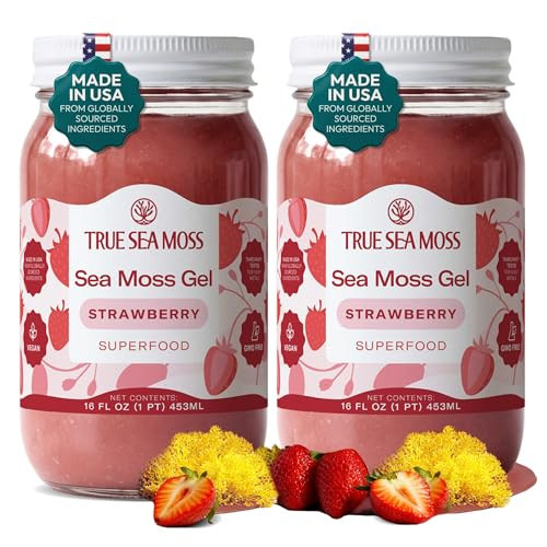 True Sea Moss – Sea Moss Gel – Strawberry, Pack of 2 (Labels may Vary) | Amazon (US)