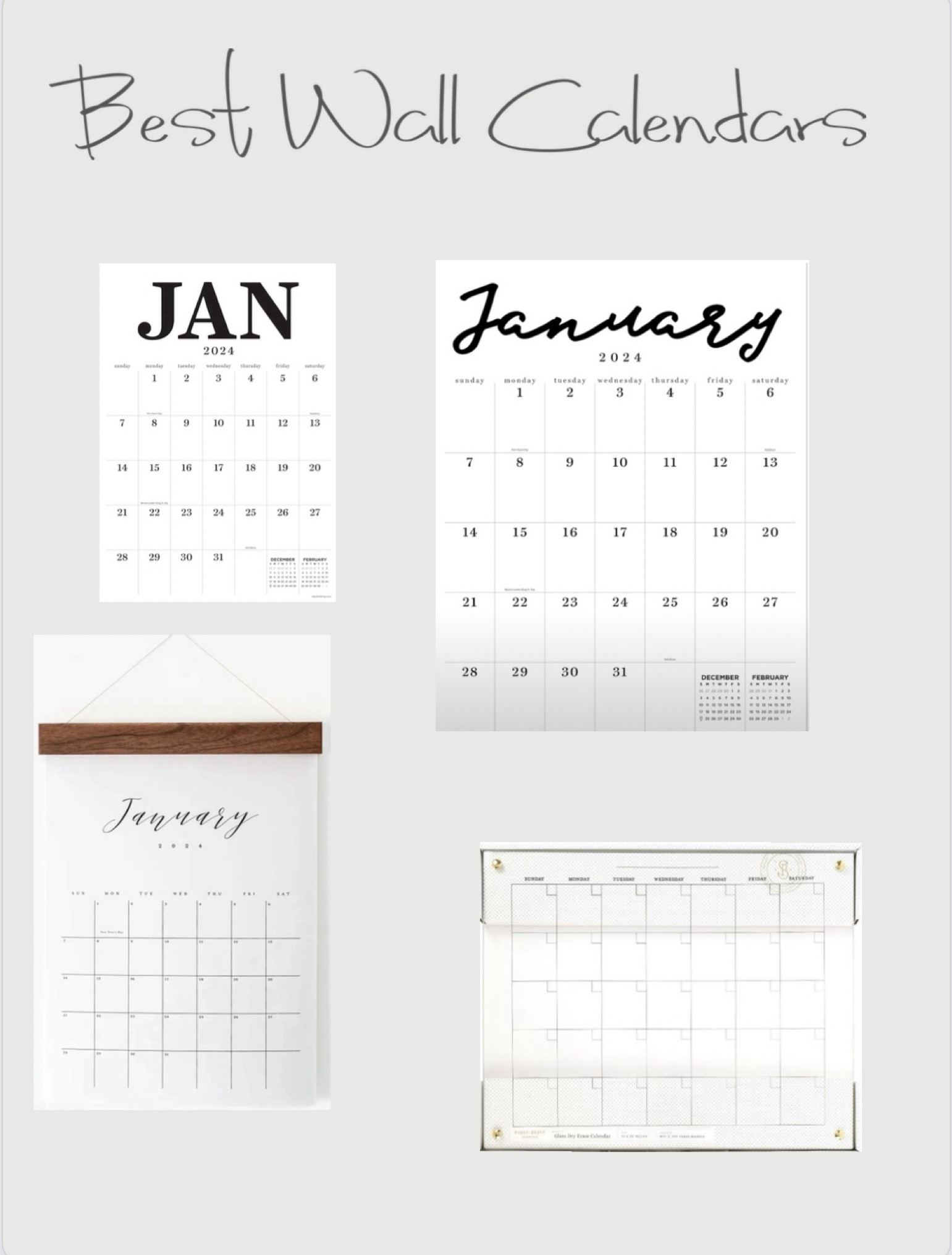 The best Wall Calendars for 2024. Functional office Calendars 🗓️ 

