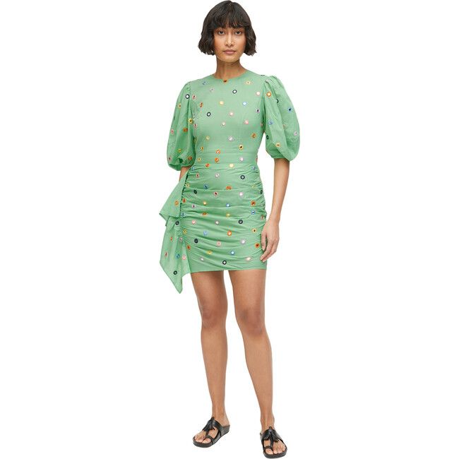 RHODE | Women's Pia Dress, Absinthe (Green Mirror, Size X-Small) | Maisonette | Maisonette