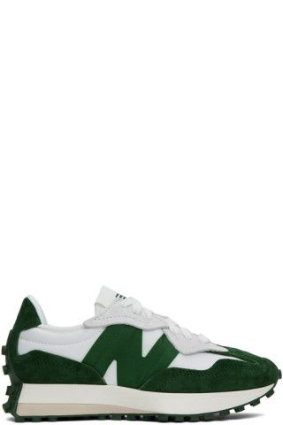 Green & White 327 Sneakers | SSENSE