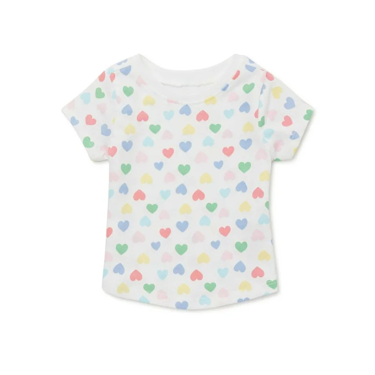 Garanimals Baby Girl Short Sleeve Print T-Shirt, Sizes 0-24 Months | Walmart (US)