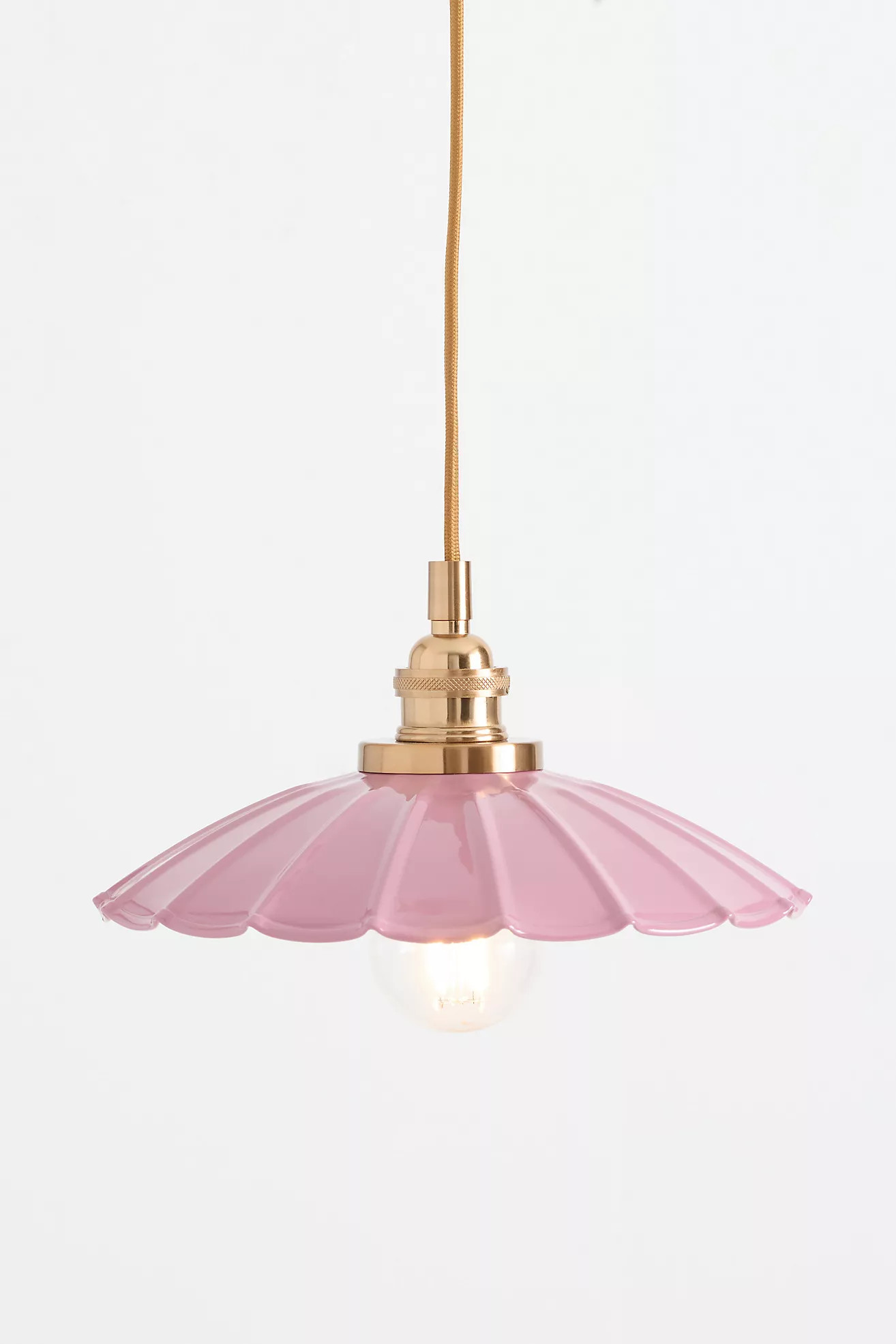 Greta Scalloped Metal Pendant Light | Anthropologie (US)