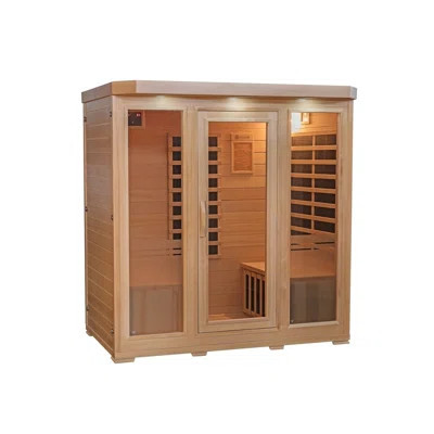 Heatwave Sonoma 4-Person Hemlock Infrared Sauna with 9 Carbon Heaters | Wayfair North America