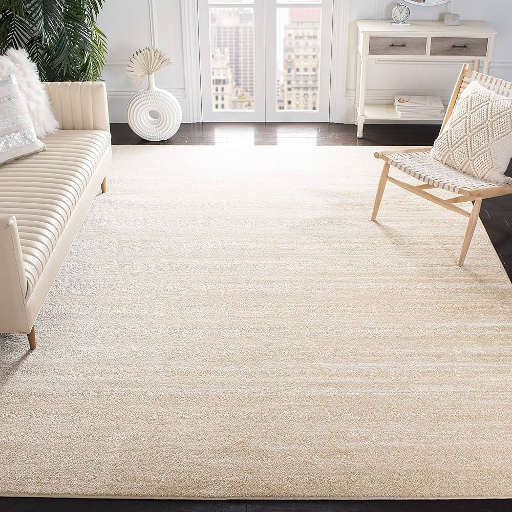 SAFAVIEH Adirondack Collection Area Rug - 8' x 10', Champagne & Cream, Modern Ombre Design, Non-S... | Amazon (US)