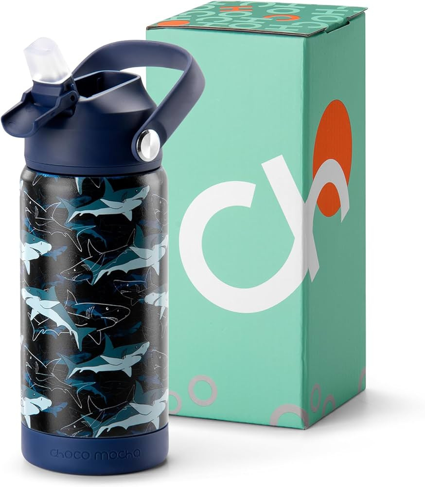 Choco Mocha Kids Water Bottle For School, Kids Insulated Water Bottle Stainless Steel for Boys,14... | Amazon (US)