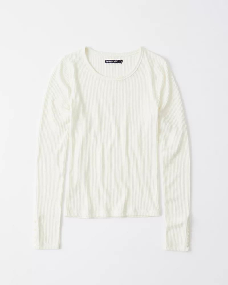 Long-Sleeve Ribbed Tee | Abercrombie & Fitch US & UK
