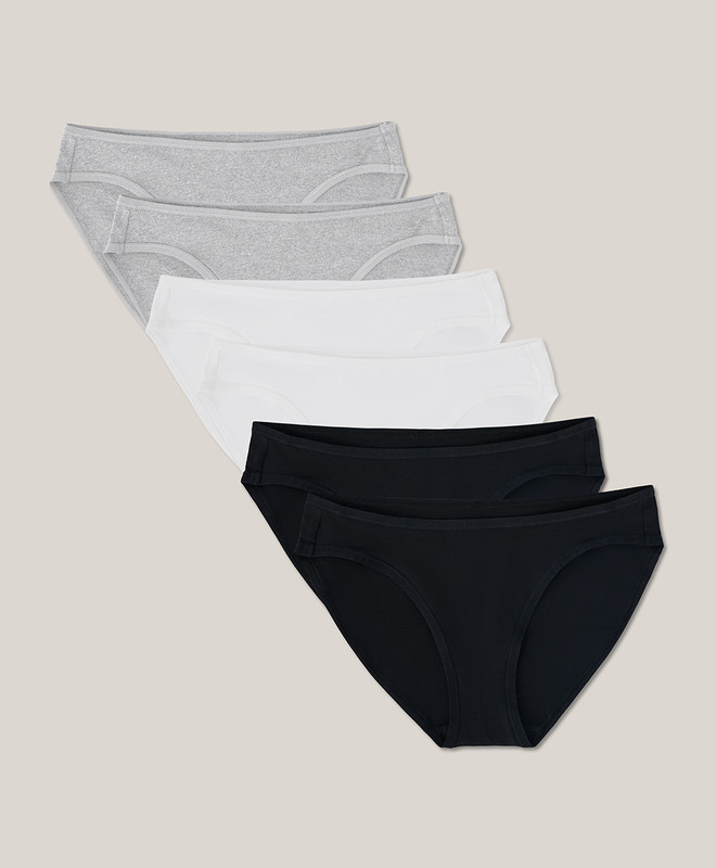 Women’s Everyday Classic Fit Bikini 6-pack made with Organic Cotton | Pact | Pact Apparel