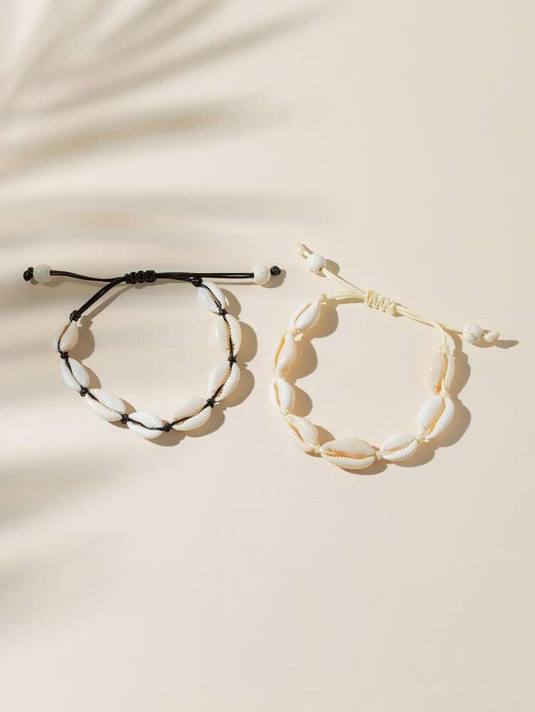 2pcs Shell Decor Bracelet | SHEIN
