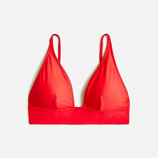 Plunge bikini top | J. Crew US